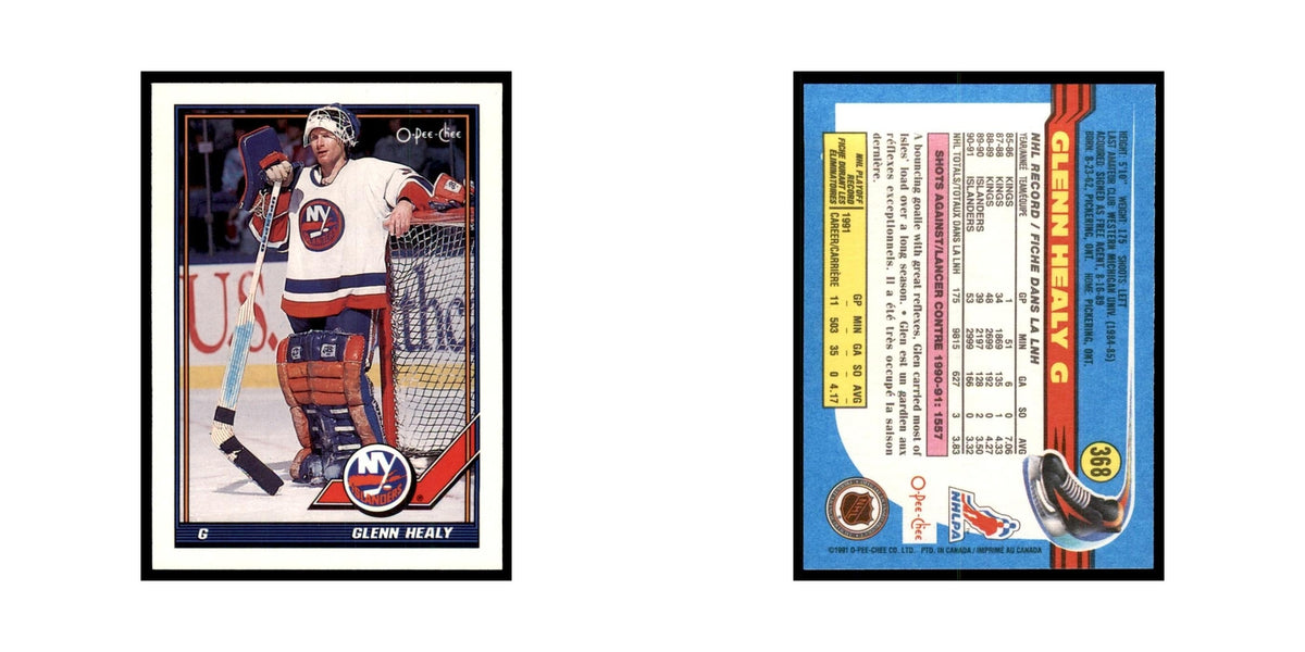 Glenn Healy 1991 O-Pee-Chee #368 New York Islanders Hockey Card NM