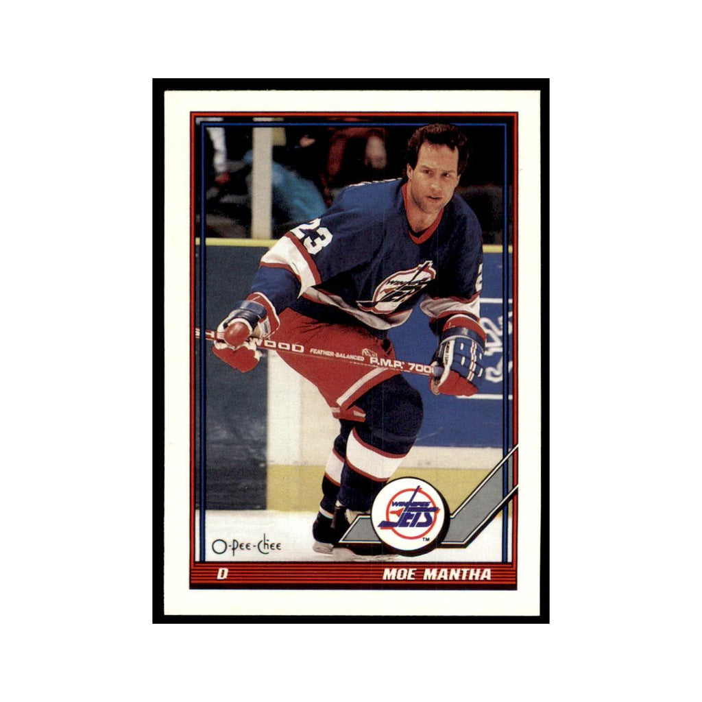 Moe Mantha 1991 O-Pee-Chee #477 Winnipeg Jets Hockey Card NM