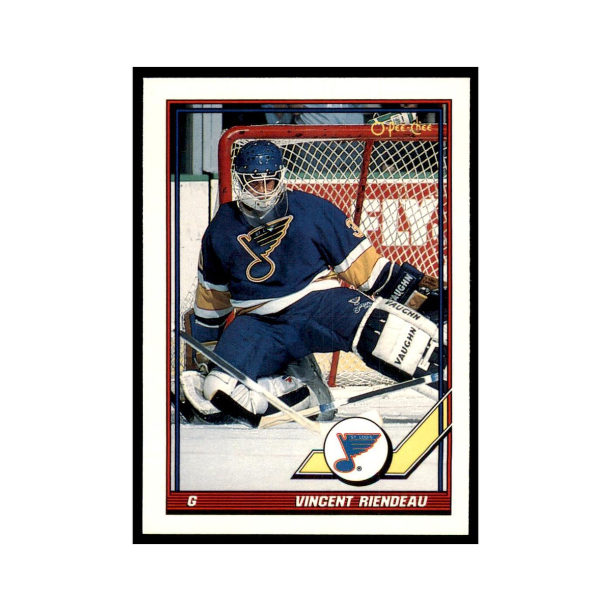 Vincent Riendeau 1991 O-Pee-Chee #370 St. Louis Blues Hockey Card NM