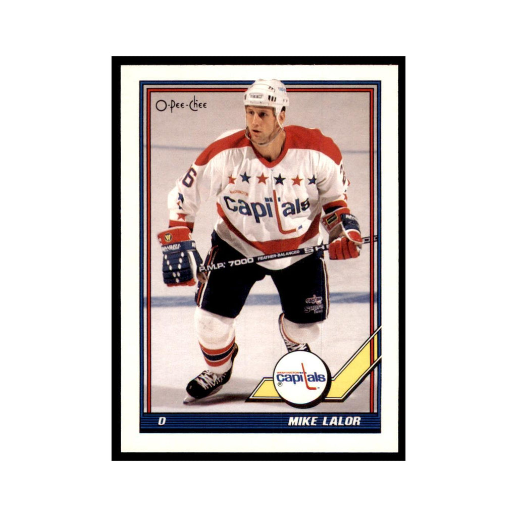 Mike Lalor 1991 O-Pee-Chee #483 Washington Capitals Hockey Card NM