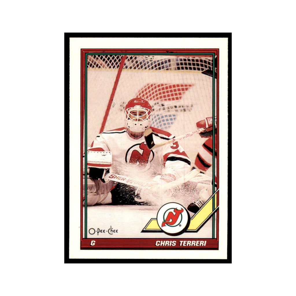 Chris Terreri 1991 O-Pee-Chee #422 New Jersey Devils Hockey Card NM