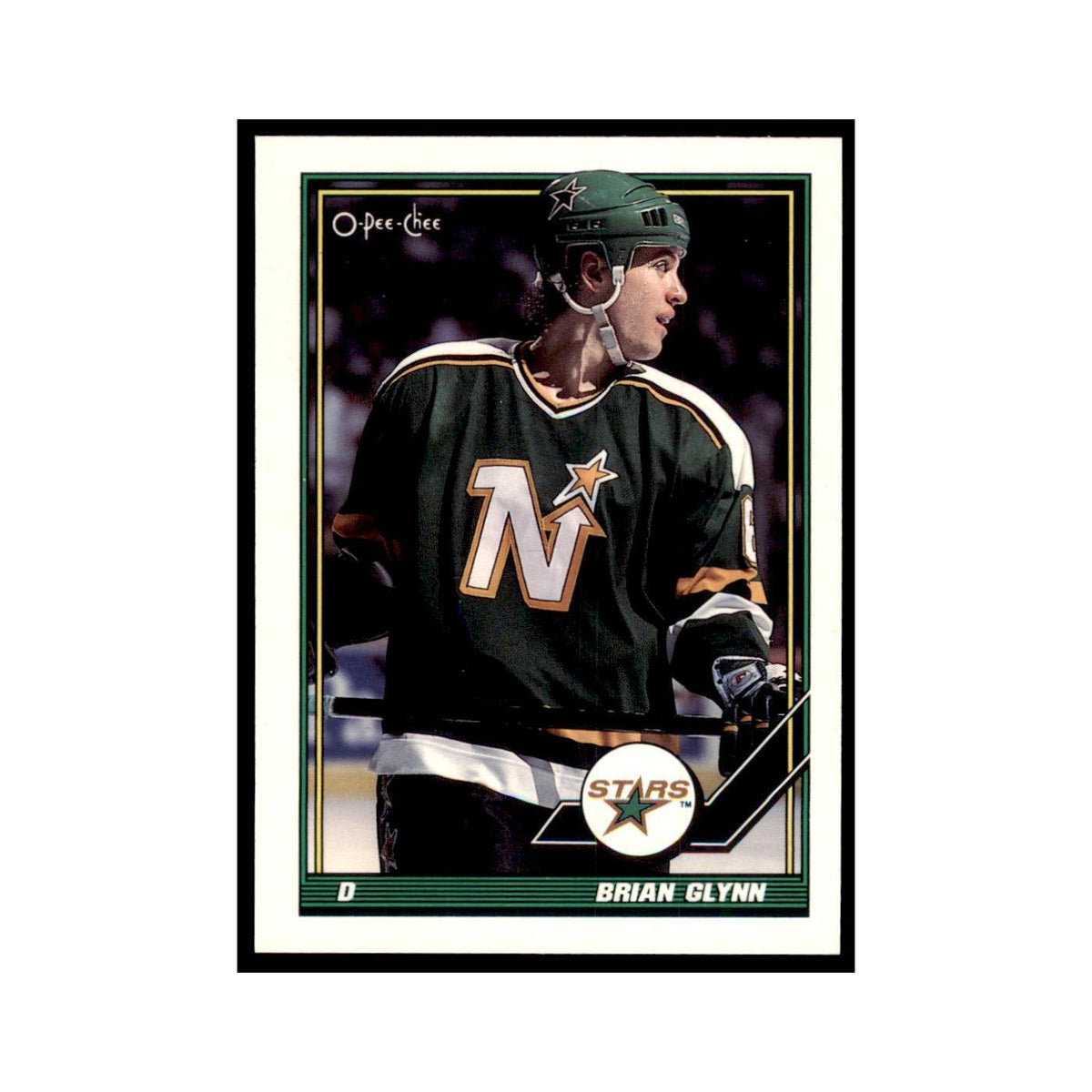 Brian Glynn Rookie 1991 O-Pee-Chee #506 Minnesota North Stars Hockey Card NM