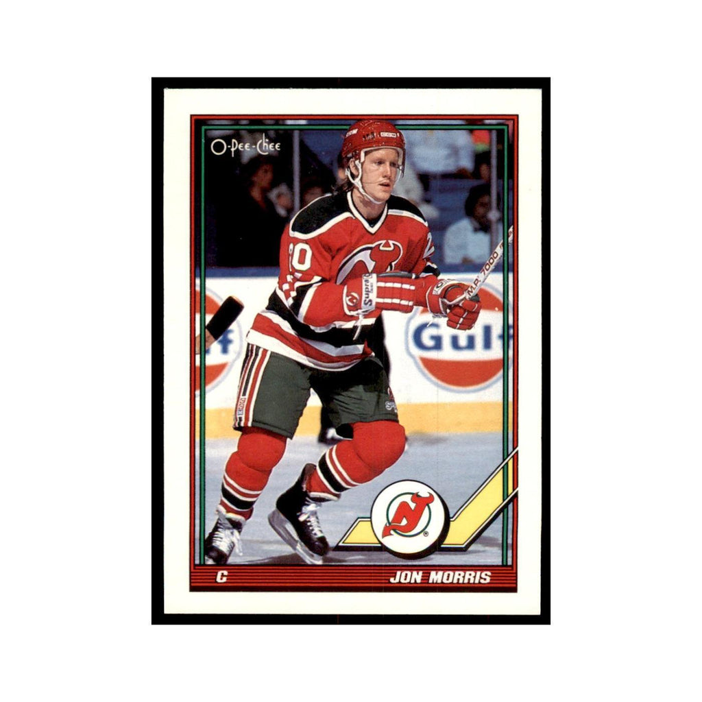 Jon Morris 1991 O-Pee-Chee #332 New Jersey Devils Hockey Card NM