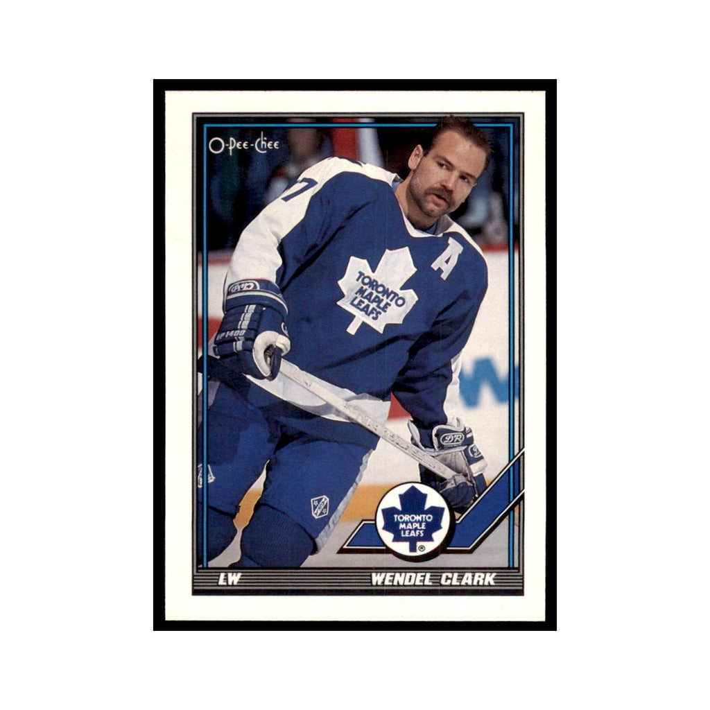 Wendel Clark 1991 O-Pee-Chee #464 Toronto Maple Leafs Hockey Card NM