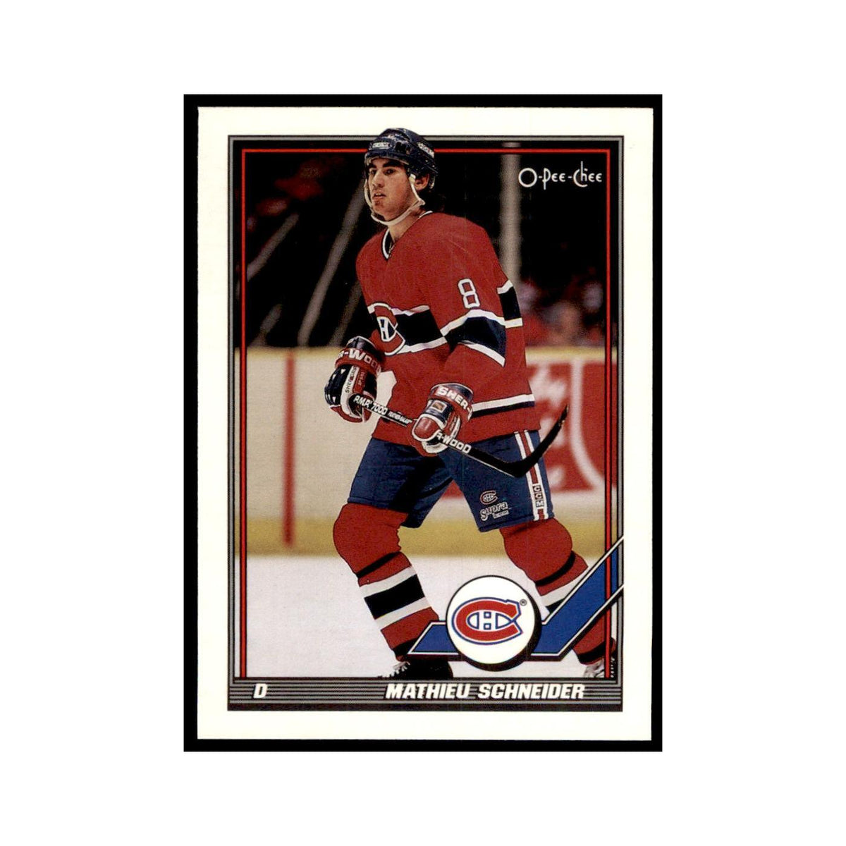 Mathieu Schneider 1991 O-Pee-Chee #392 Montreal Canadiens Hockey Card NM
