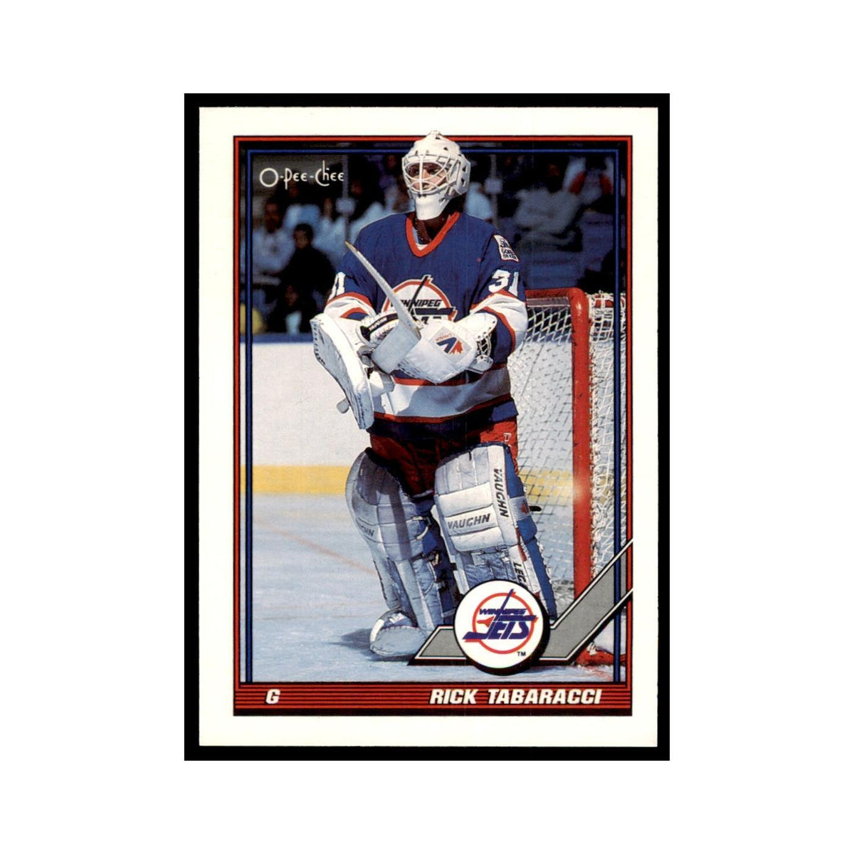 Rick Tabaracci 1991 O-Pee-Chee #375 Winnipeg Jets Hockey Card NM