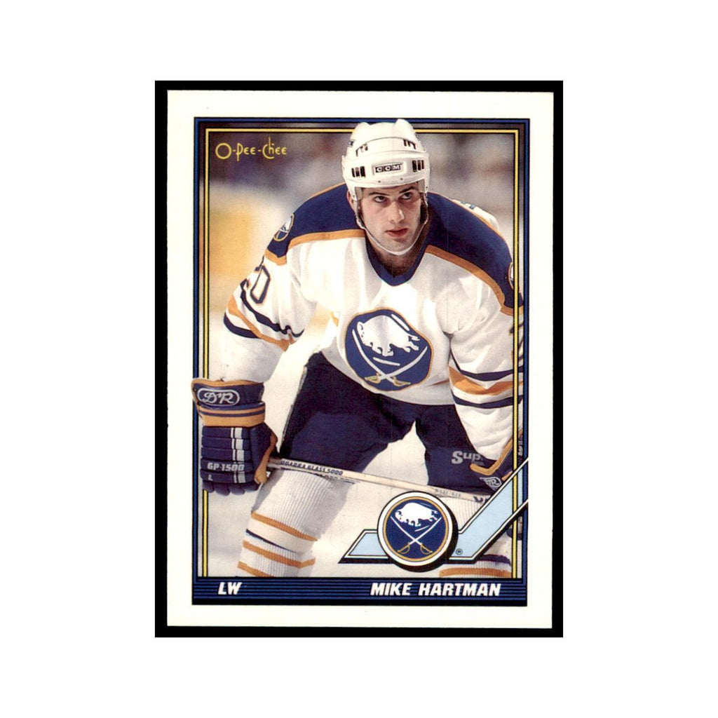 Mike Hartman 1991 O-Pee-Chee #363 Buffalo Sabres Hockey Card NM