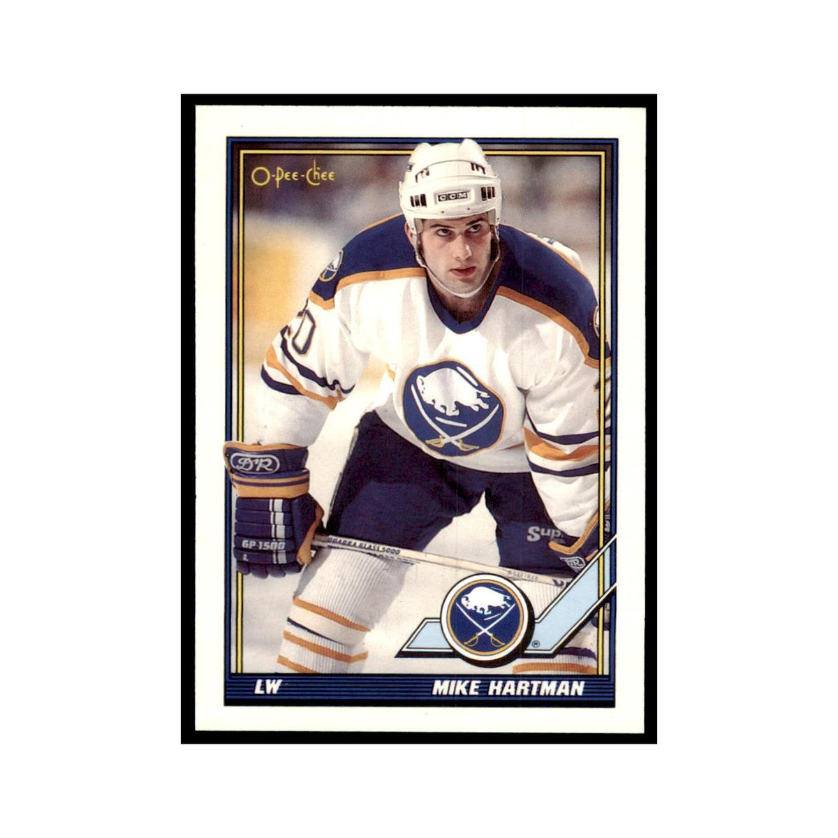 Mike Hartman 1991 O-Pee-Chee #363 Buffalo Sabres Hockey Card NM