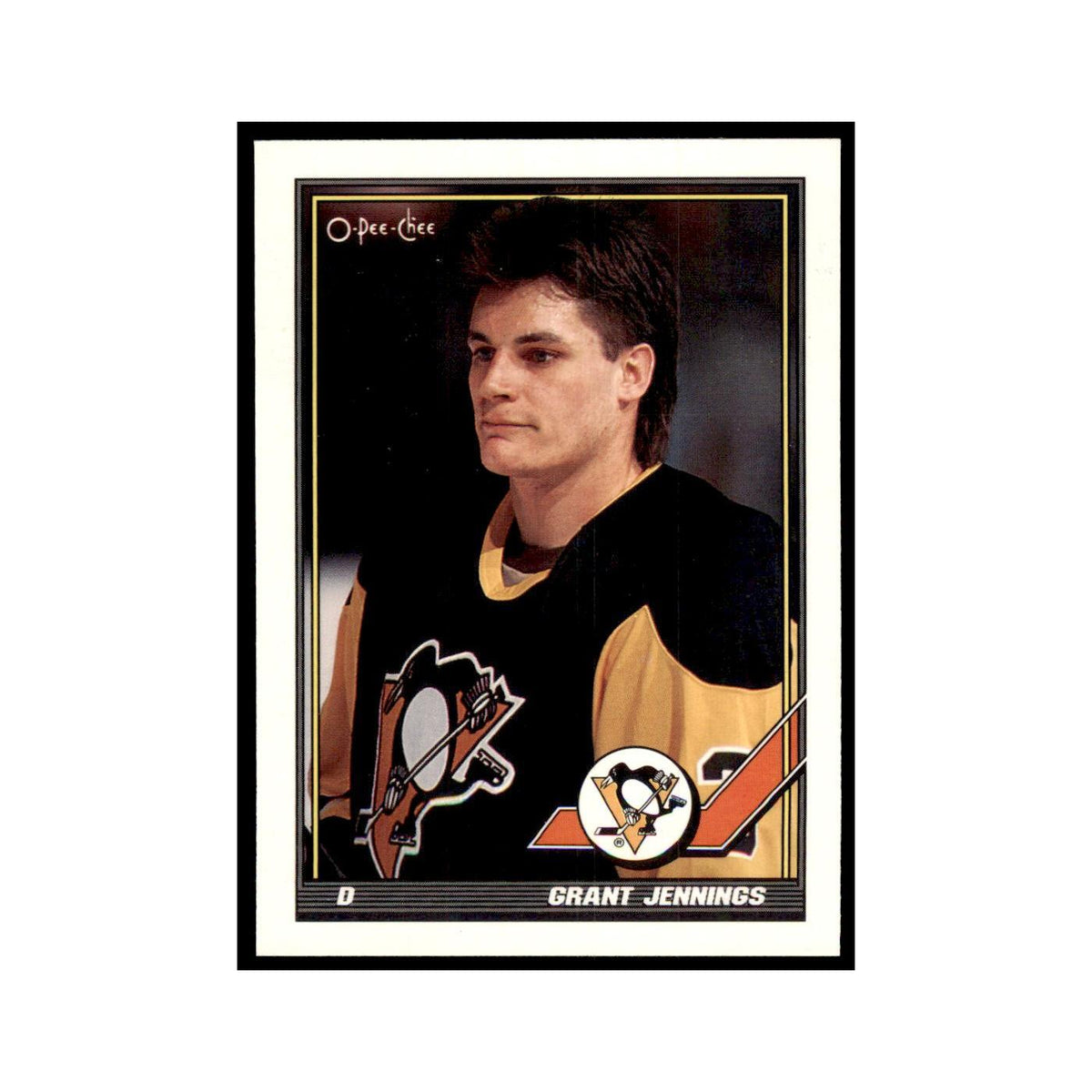 Grant Jennings 1991 O-Pee-Chee #468 Pittsburgh Penguins Hockey Card NM