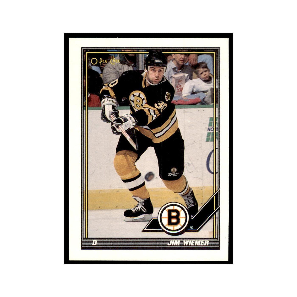 Jim Wiemer 1991 O-Pee-Chee #475 Boston Bruins Hockey Card NM