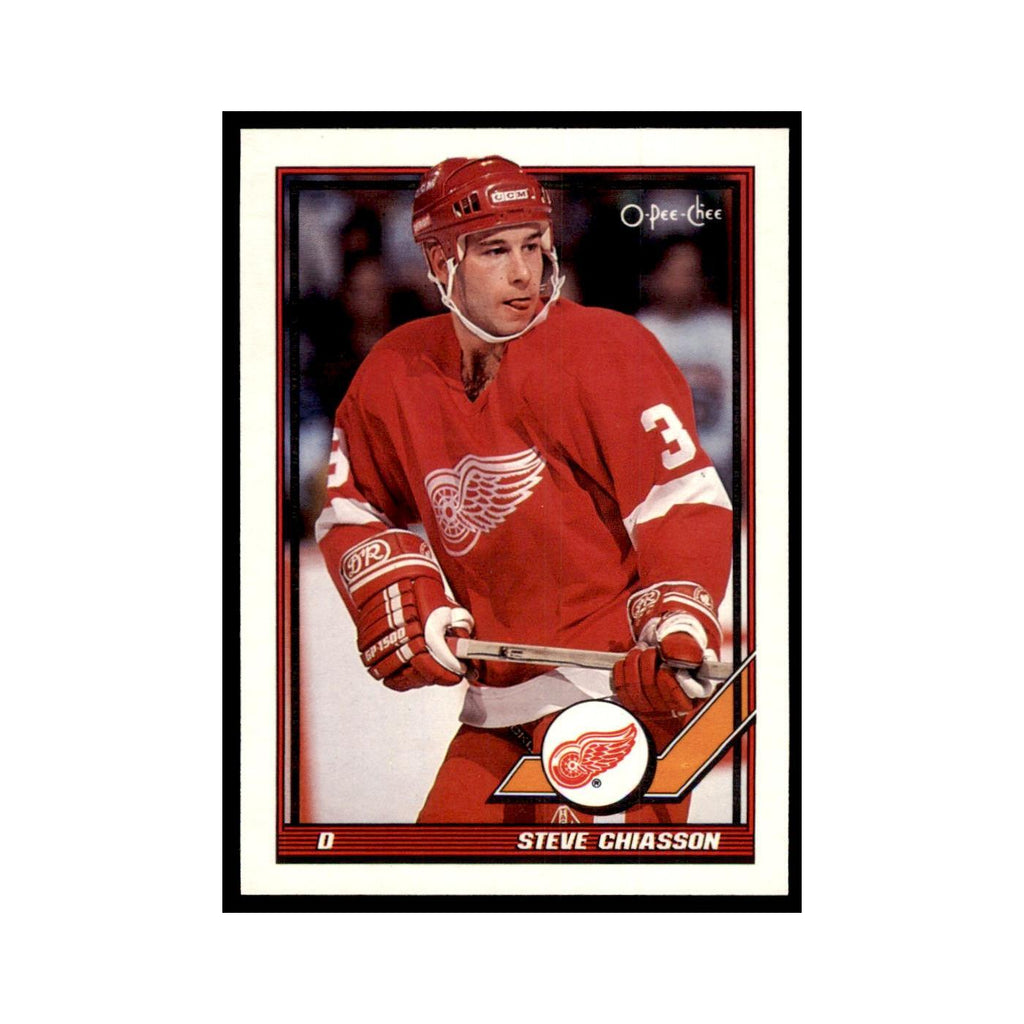Steve Chiasson 1991 O-Pee-Chee #508 Detroit Red Wings Hockey Card NM