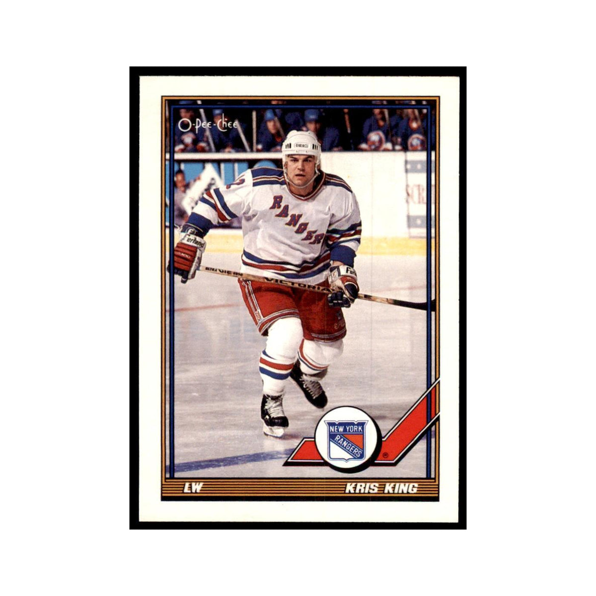 Kris King 1991 O-Pee-Chee #498 New York Rangers Hockey Card NM