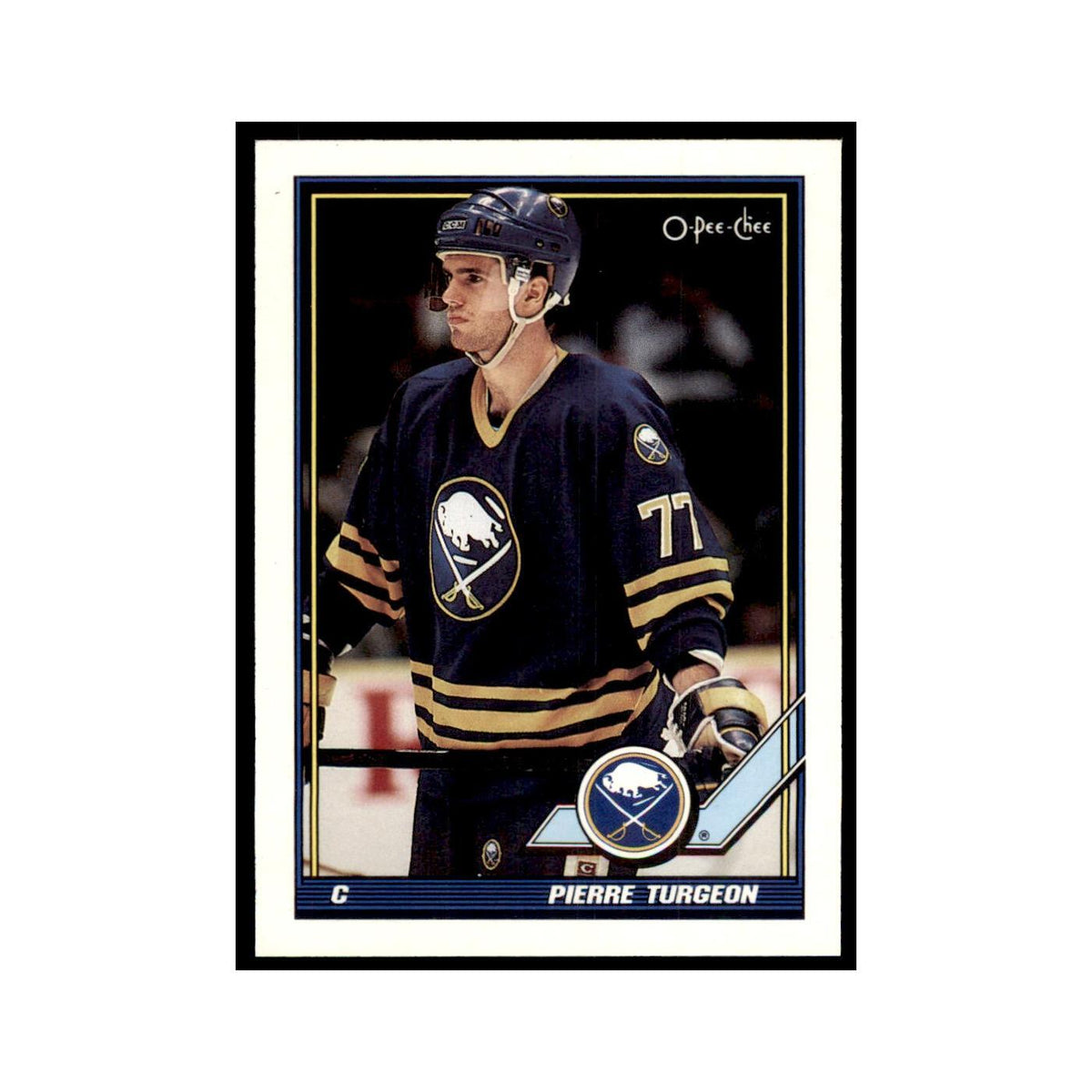 Pierre Turgeon 1991 O-Pee-Chee #416 Buffalo Sabres Hockey Card NM