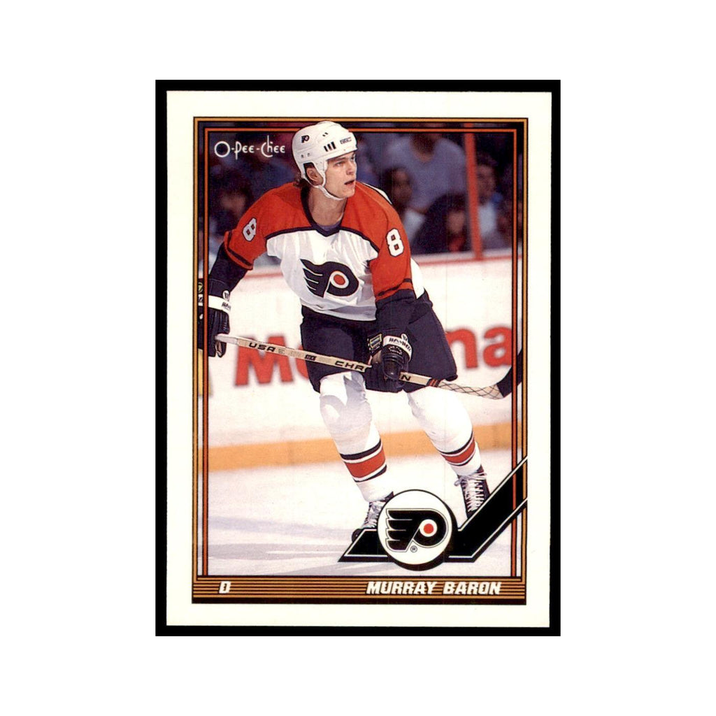 Murray Baron 1991 O-Pee-Chee #373 Philadelphia Flyers Hockey Card NM