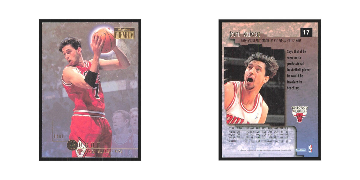 Toni Kukoc 1996 SkyBox Premium #17 Chicago Bulls Basketball Card NM
