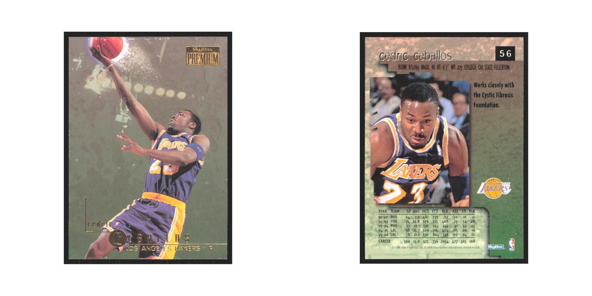 Cedric Ceballos 1996 SkyBox Premium #56 Los Angeles Lakers Basketball Card NM