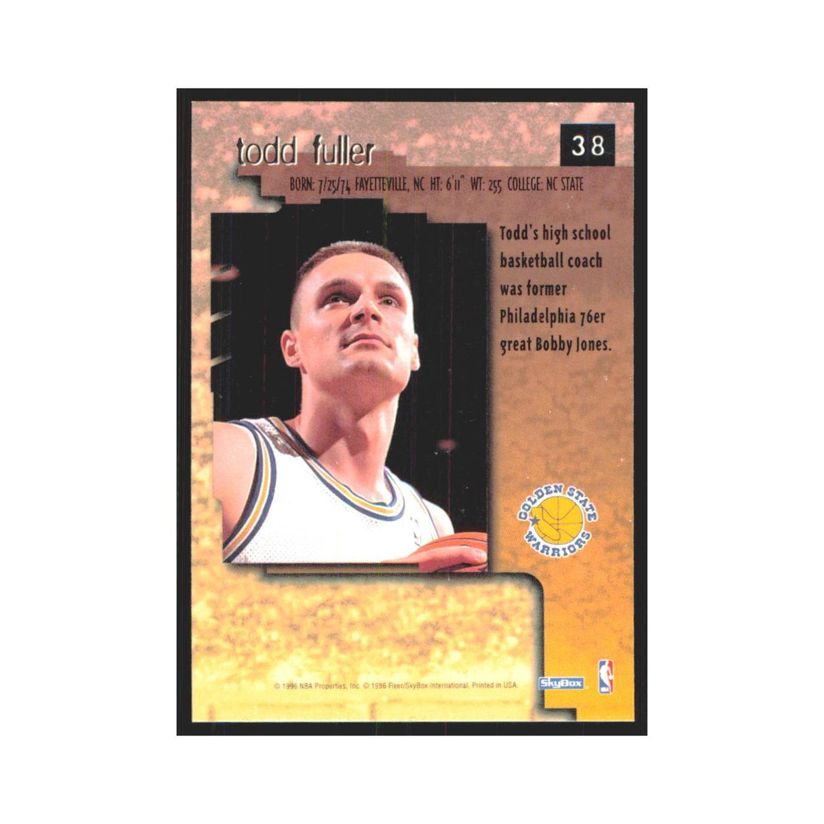Todd Fuller 1996 SkyBox Premium #38 Golden State Warriors Basketball Card NM