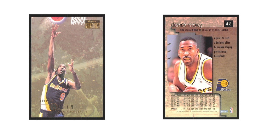 Derrick McKey 1996 SkyBox Premium #48 Indiana Pacers Basketball Card NM