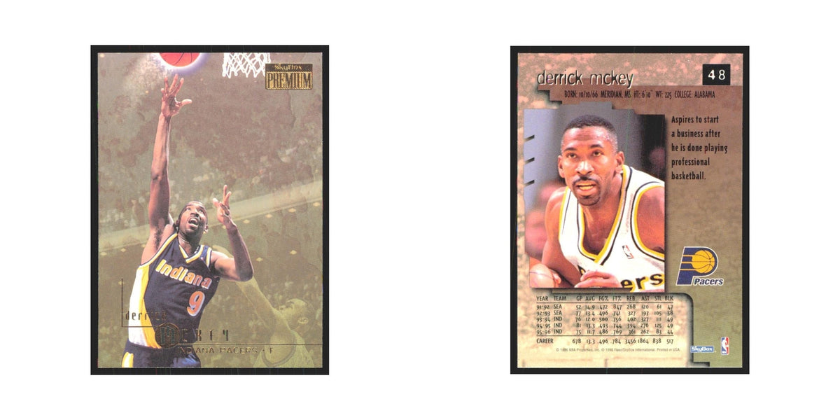 Derrick McKey 1996 SkyBox Premium #48 Indiana Pacers Basketball Card NM
