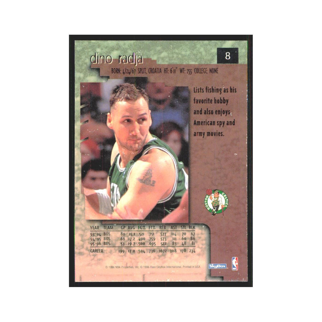 Dino Radja 1996 SkyBox Premium #8 Boston Celtics Basketball Card NM