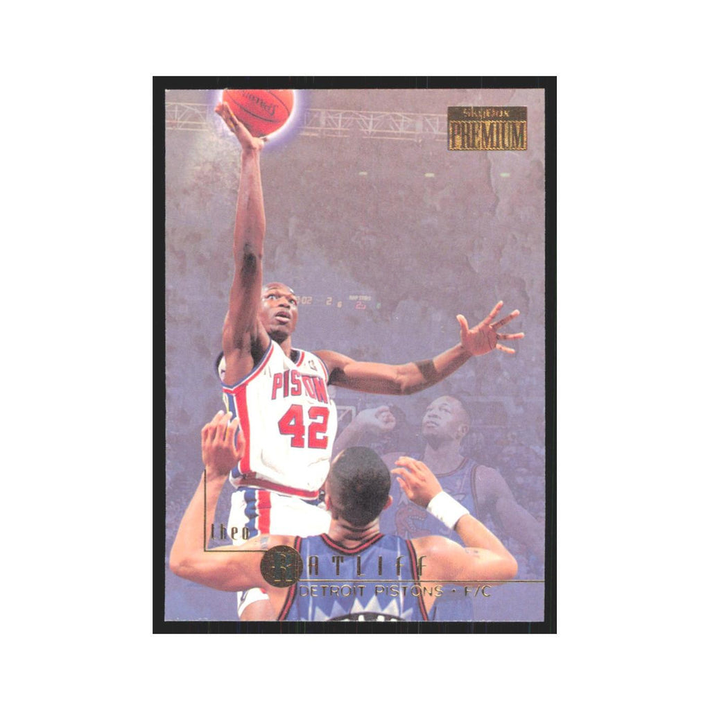 Theo Ratliff 1996 SkyBox Premium #36 Detroit Pistons Basketball Card NM