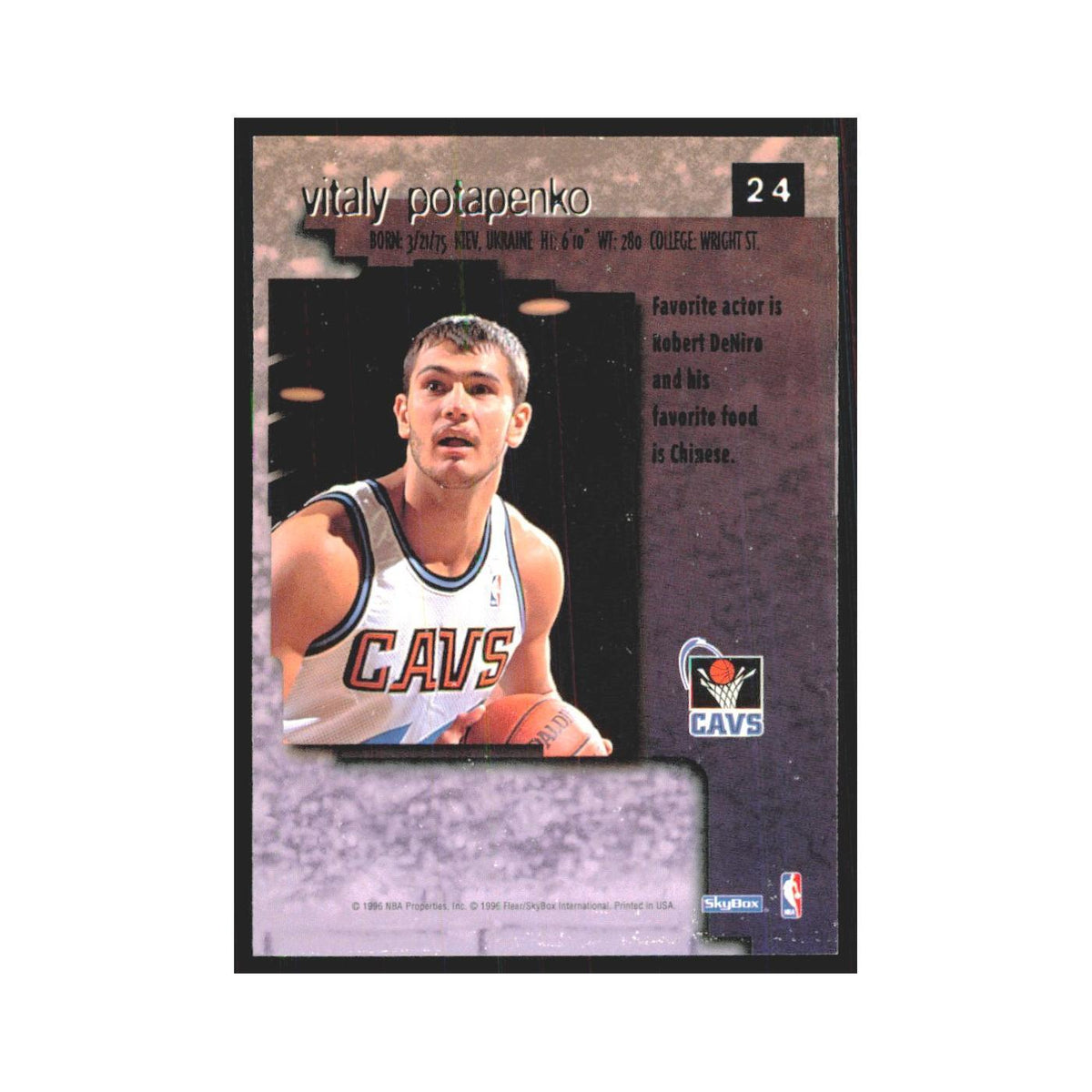 Vitaly Potapenko 1996 SkyBox Premium #24 Cleveland Cavaliers Basketball Card NM