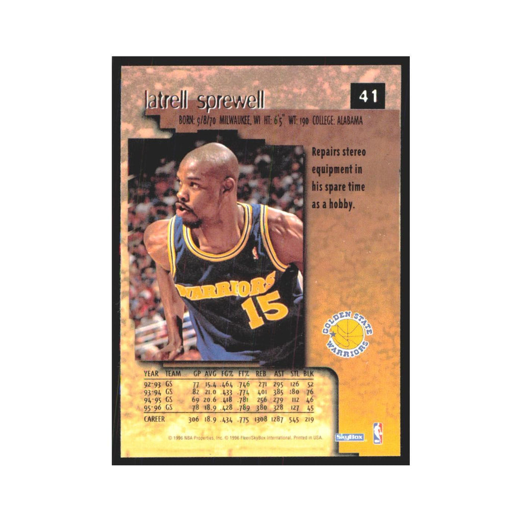 Latrell Sprewell 1996 SkyBox Premium #41 Golden State Warriors NM