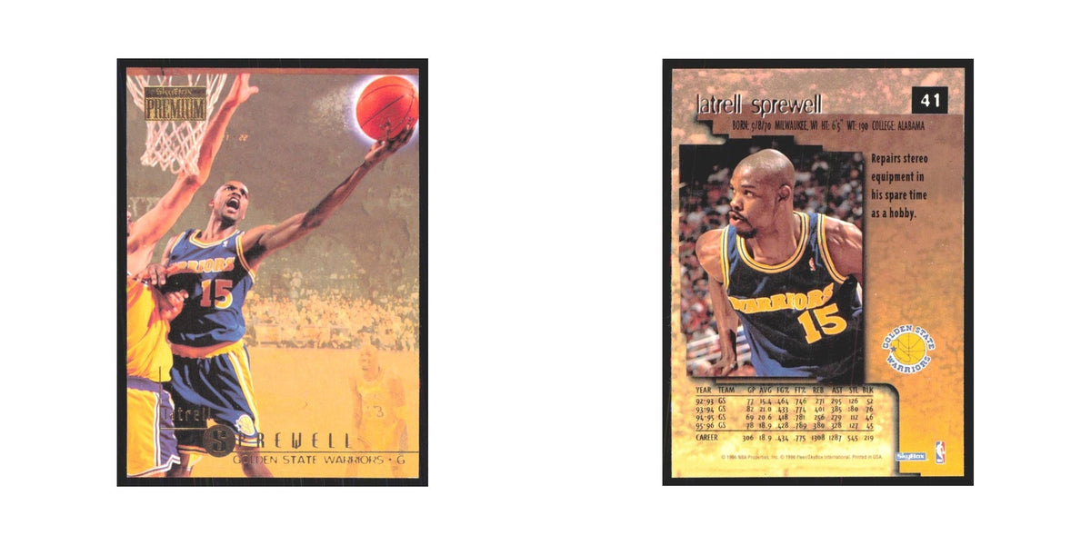 Latrell Sprewell 1996 SkyBox Premium #41 Golden State Warriors NM