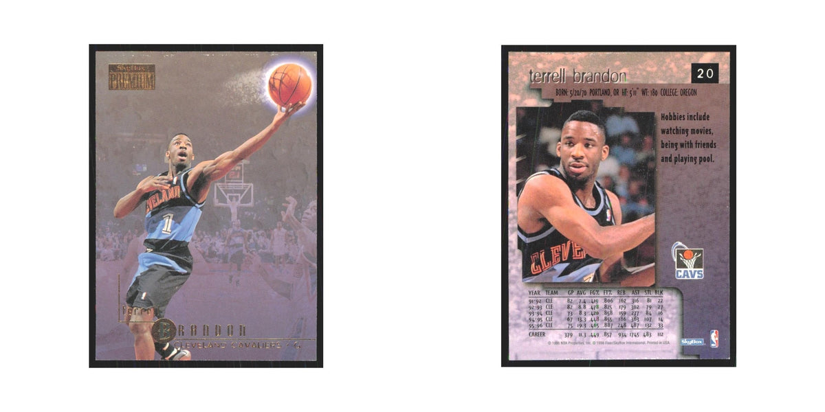 Terrell Brandon 1996 SkyBox Premium #20 Cleveland Cavaliers Basketball Card NM