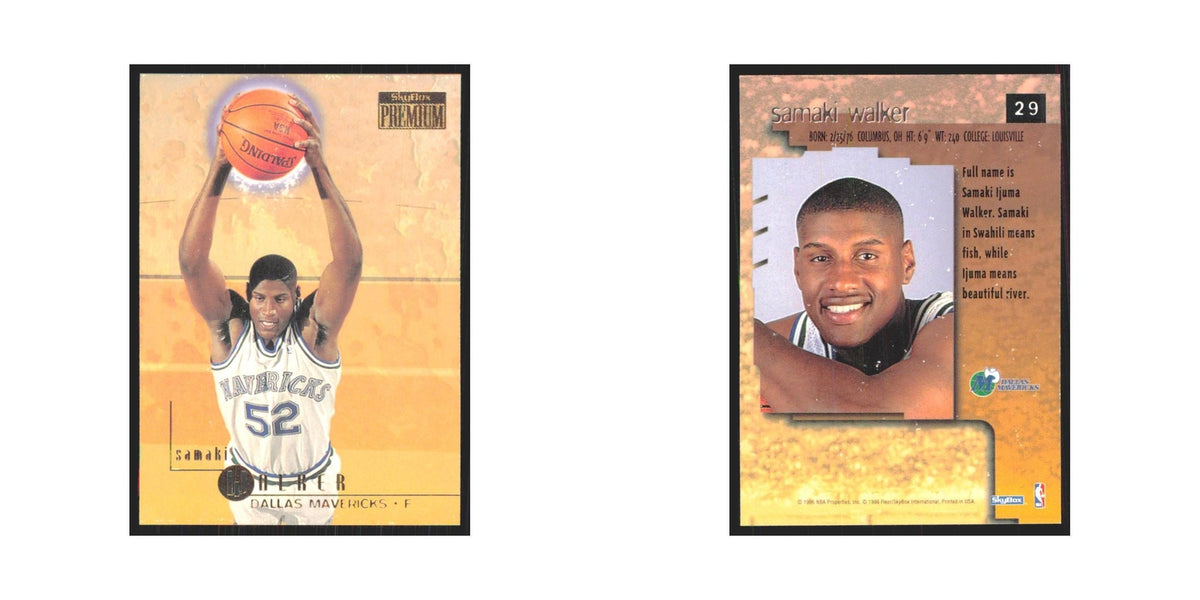 Samaki Walker 1996 SkyBox Premium #29 Dallas Mavericks Basketball Card NM