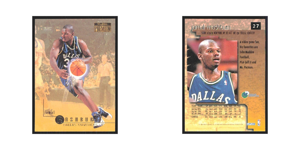 Jamal Mashburn 1996 SkyBox Premium #27 Dallas Mavericks Basketball Card NM