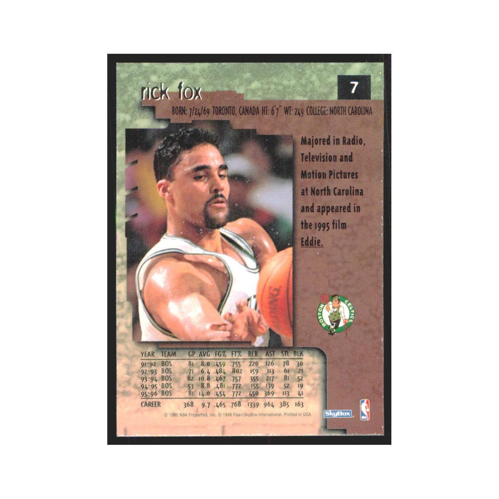 Rick Fox 1996 SkyBox Premium #7 Boston Celtics Basketball Card NM