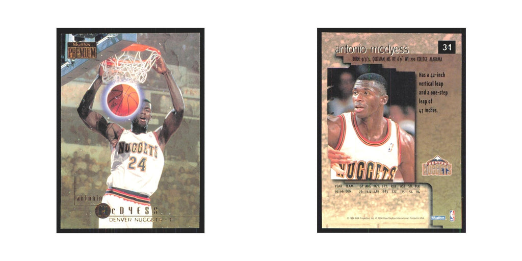Antonio McDyess 1996 SkyBox Premium #31 Denver Nuggets Basketball Card NM