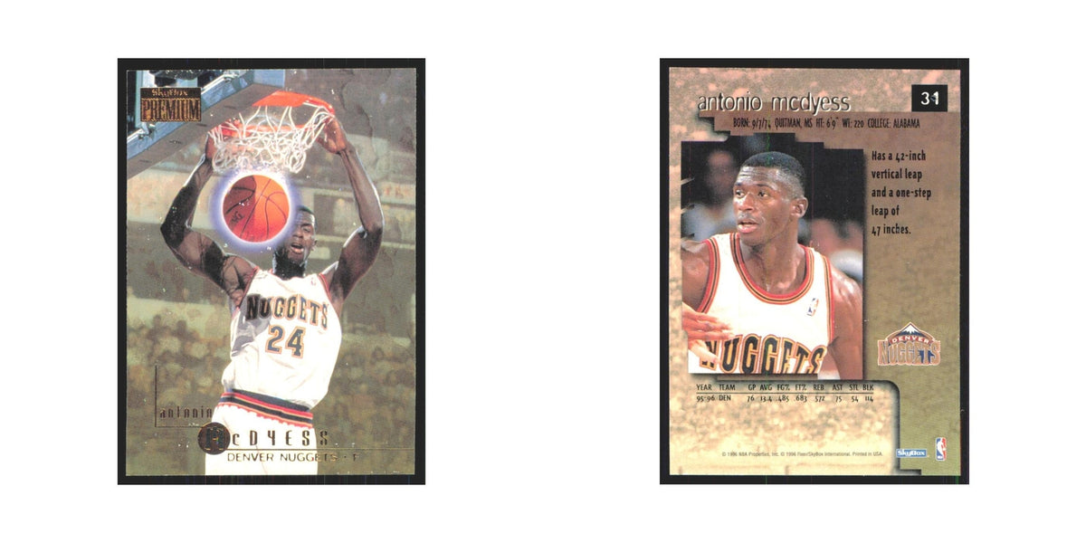 Antonio McDyess 1996 SkyBox Premium #31 Denver Nuggets Basketball Card NM