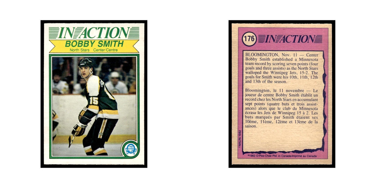 Bobby Smith 1982 O-Pee-Chee #176 Minnesota North Stars Hockey Card EX