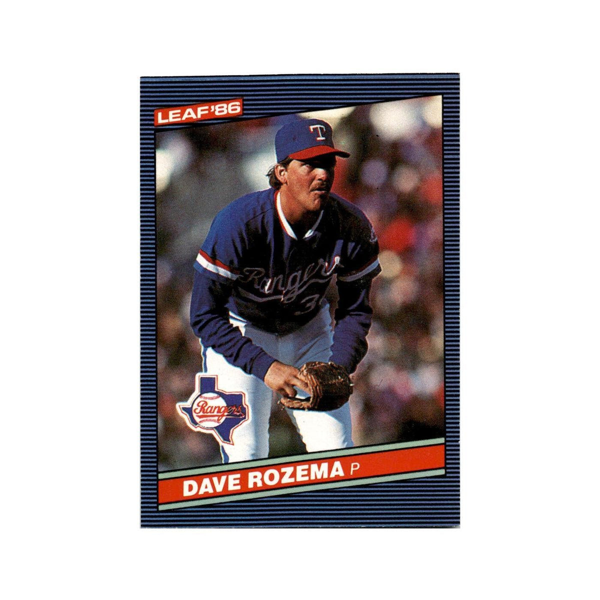 Dave Rozema 1986 Leaf #154 Texas Rangers Baseball Card NM