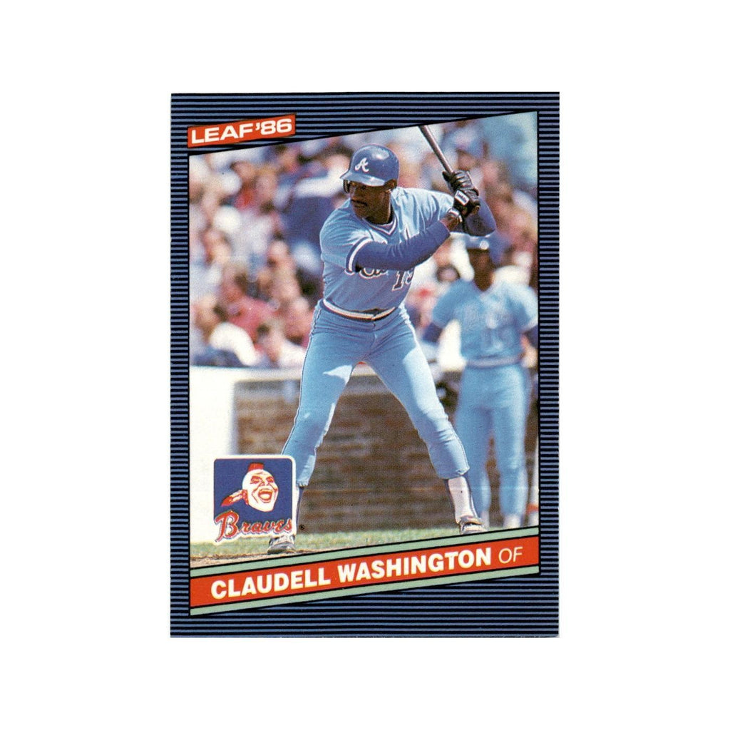 Claudell Washington 1986 Leaf #164 Atlanta Braves Baseball Card NM