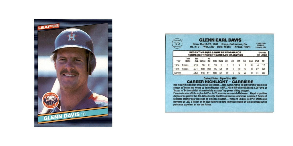 Glenn Davis 1986 Leaf #175 Houston Astros Baseball Card NM
