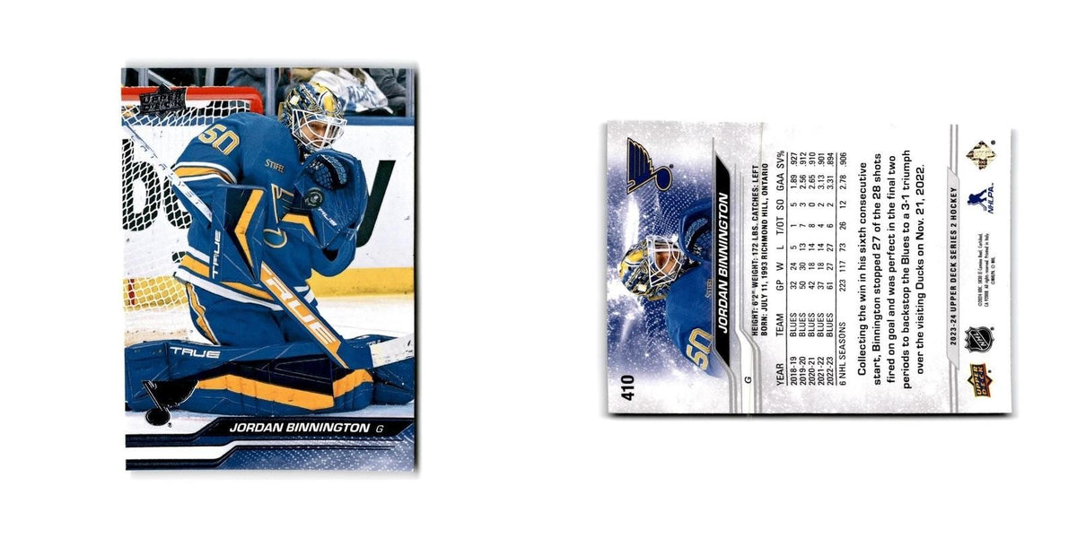 2023 Upper Deck Jordan Binnington St. Louis Blues #410