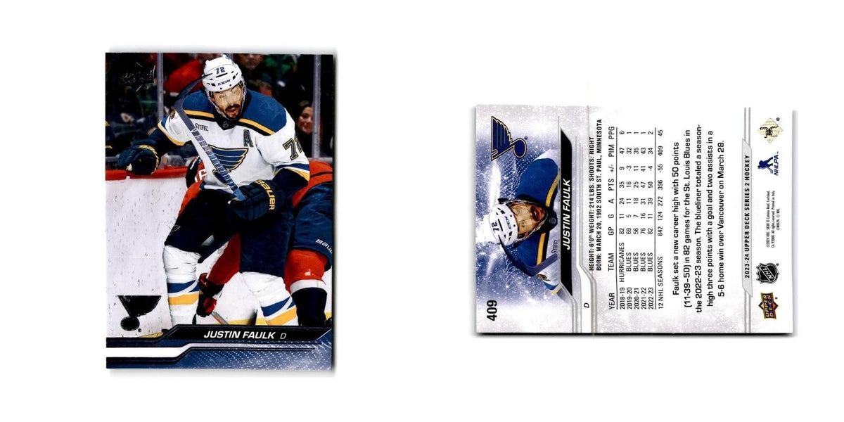 2023 Upper Deck Justin Faulk St. Louis Blues #409