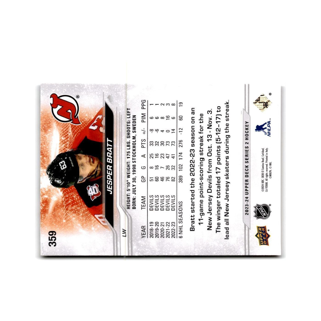 2023 Upper Deck Jesper Bratt New Jersey Devils #359