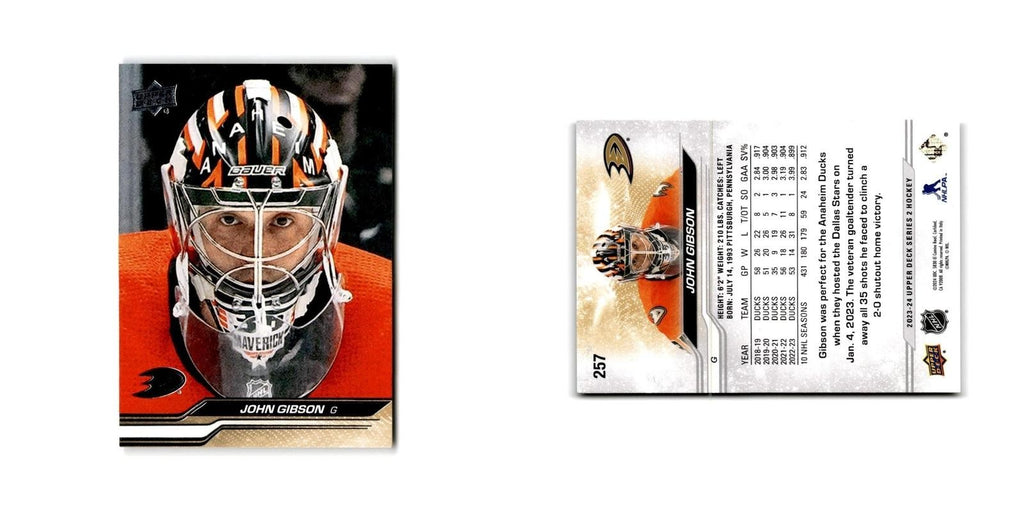 2023 Upper Deck John Gibson Anaheim Ducks #257
