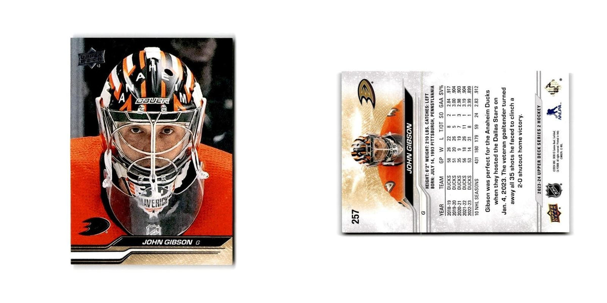 2023 Upper Deck John Gibson Anaheim Ducks #257