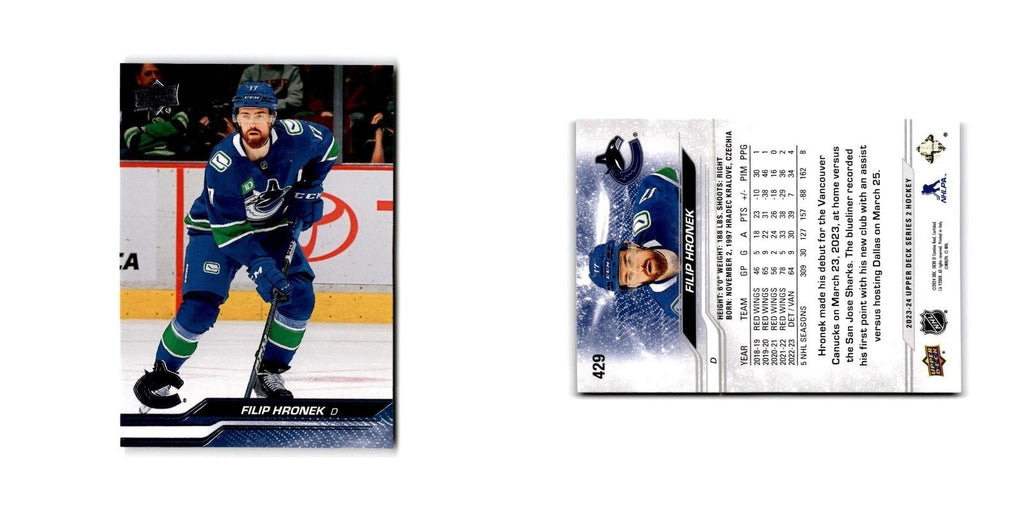 2023 Upper Deck Filip Hronek Vancouver Canucks #429