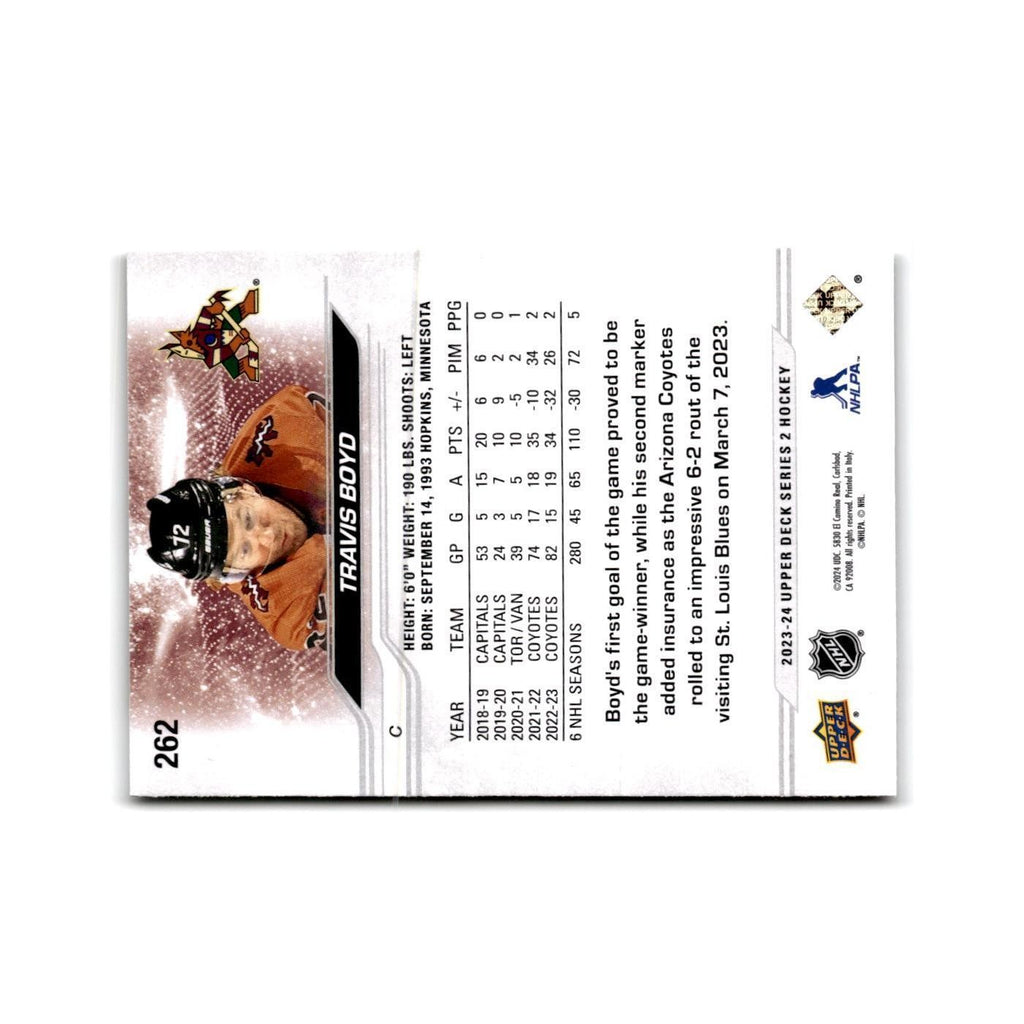 2023 Upper Deck Travis Boyd Arizona Coyotes #262
