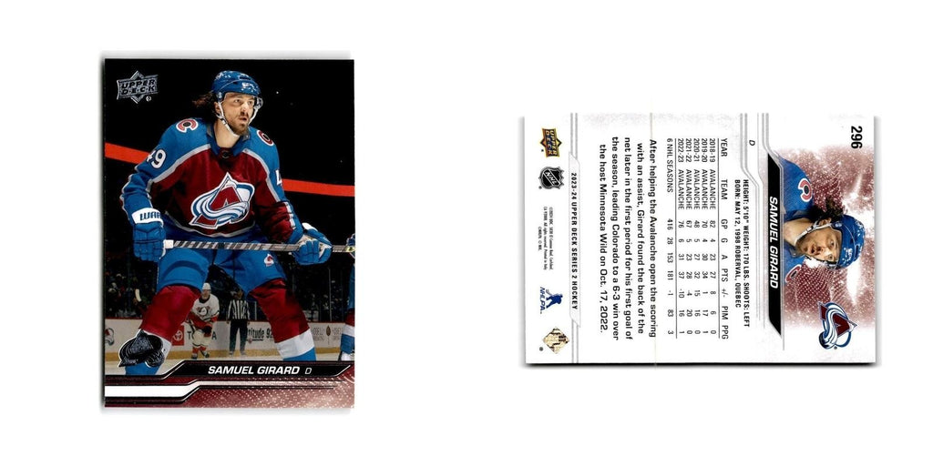 2023 Upper Deck Samuel Girard Colorado Avalanche #296
