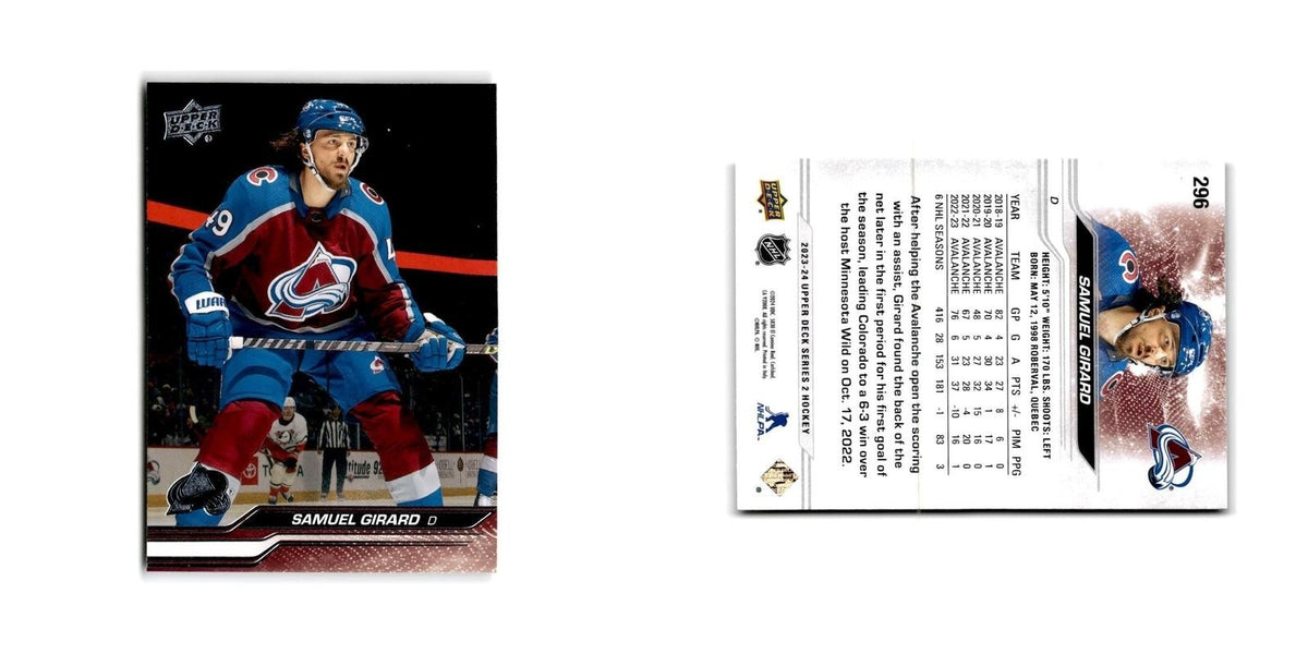 2023 Upper Deck Samuel Girard Colorado Avalanche #296