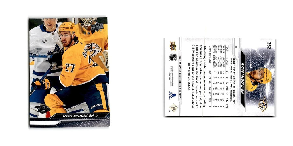 2023 Upper Deck Ryan McDonagh Nashville Predators #352