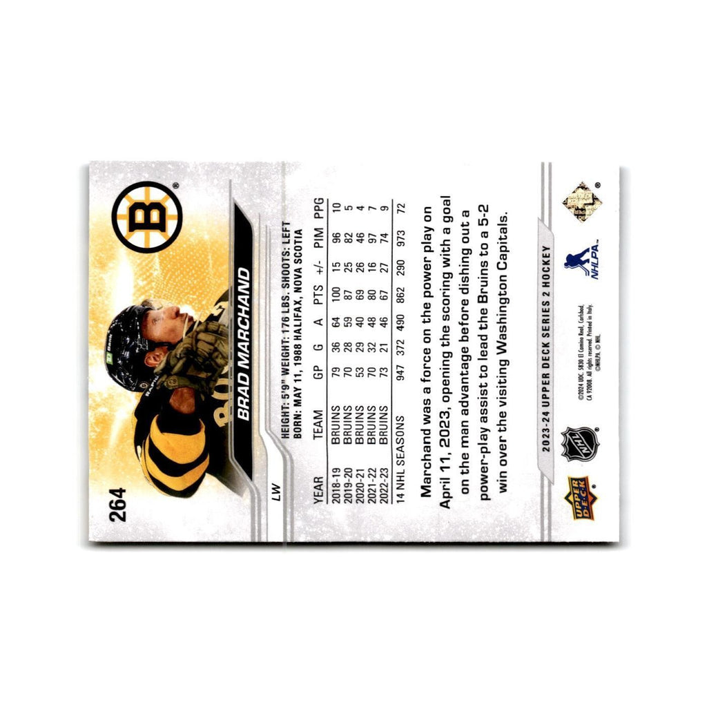 2023 Upper Deck Brad Marchand Boston Bruins #264