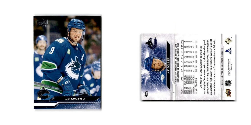 2023 Upper Deck J.T. Miller Vancouver Canucks #425